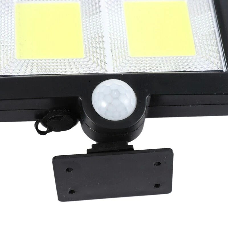 Lampă solară perete 108 COB LED cu senzor mișcare și IP65 – 2400 lm