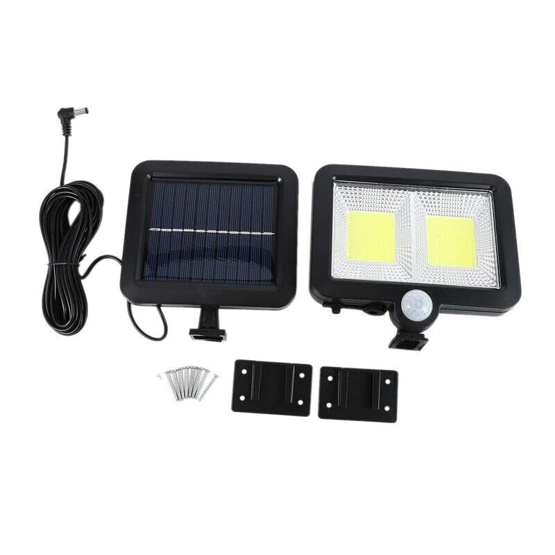 Lampă solară perete 108 COB LED cu senzor mișcare și IP65 – 2400 lm