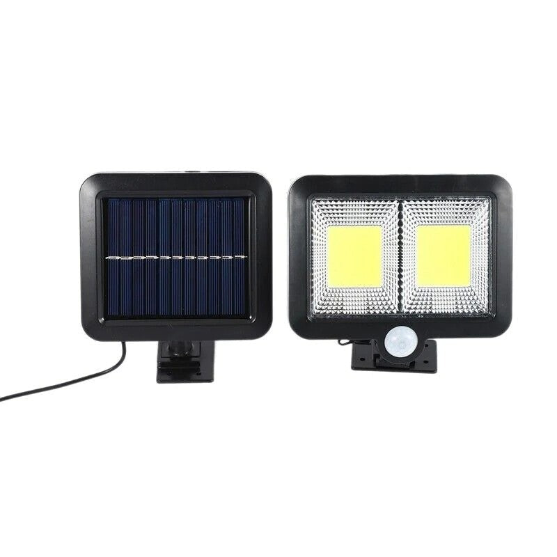 Lampă solară perete 108 COB LED cu senzor mișcare și IP65 – 2400 lm