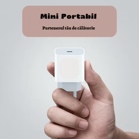 Set Incarcator Universal Fast Charge 20W si Cablu de Date Fast Charge 1M Type-C - Type-C, compatibil cu Samsung, Huawei si alte dispozitive cu intrarea Type C, Alb