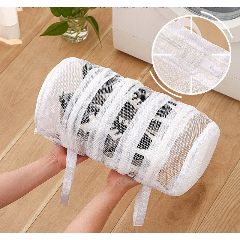 Sac protecție pentru spălare încălțăminte la mașina de spălat, 28×24.5×8 cm, roz