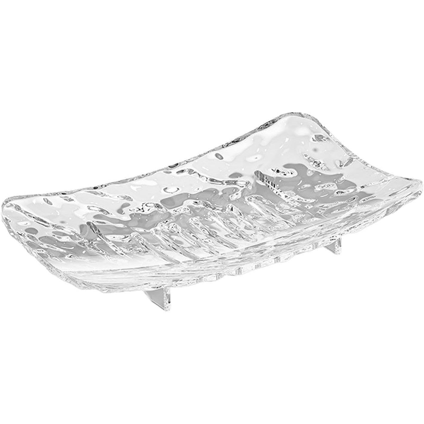 Savonieră plastic gri cu scurgere – design modern 15×9 cm