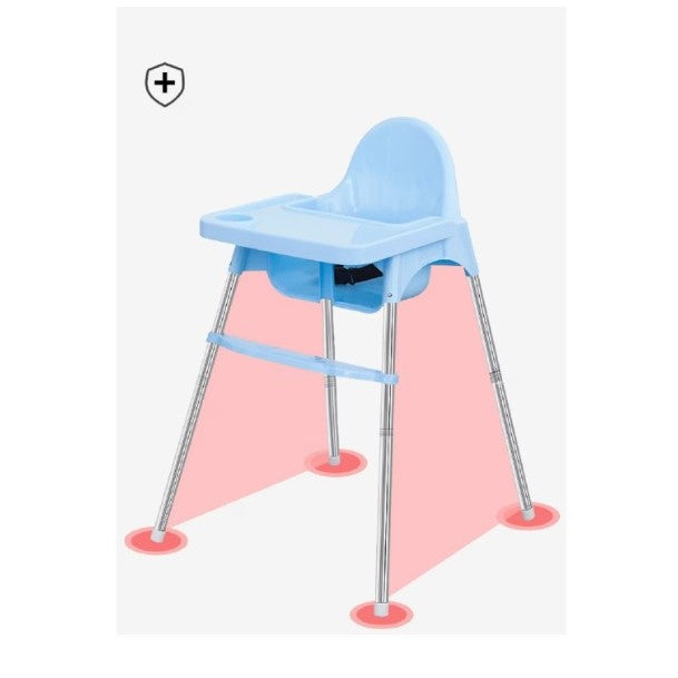 Scaun telescopic de masă pentru bebeluși și copii, cu suport pentru picioare și centură de siguranță reglabilă – ideal pentru vârsta 6-32 luni, roz