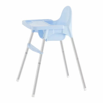 Scaun de Masă Telescopic Reglabil pentru Bebeluși 6–32 Luni – Cu Centură și Suport Picioare, Albastru
