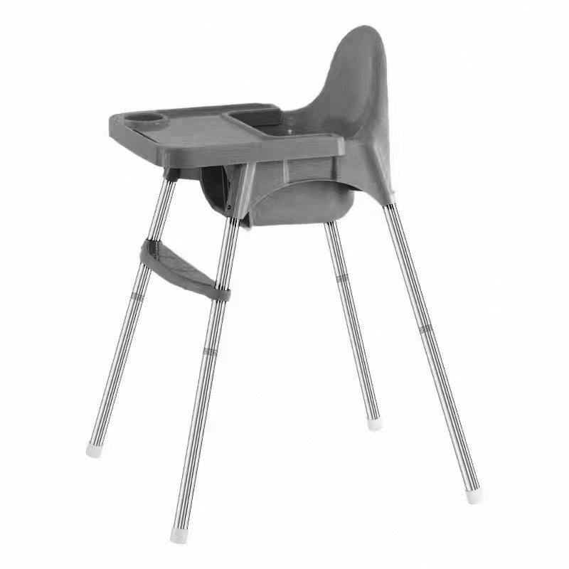 Scaun de Masă Telescopic Gri pentru Bebeluși 6–32 Luni – Reglabil pe Înălțime cu Centură și Suport Picioare