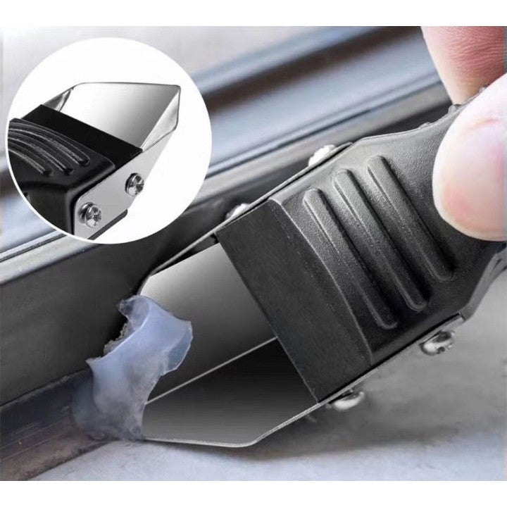 Set racletă pentru îndepărtare adeziv, silicon și lipici cu 5 capete din silicon