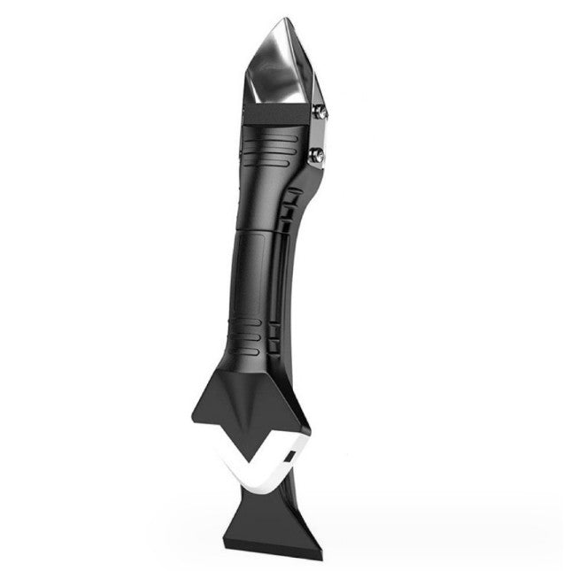 Set racletă pentru îndepărtare adeziv, silicon și lipici cu 5 capete din silicon