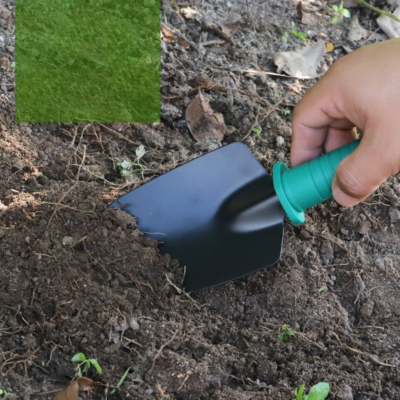 Set 10 accesorii grădinărit inox + geantă depozitare verde 37×28 cm