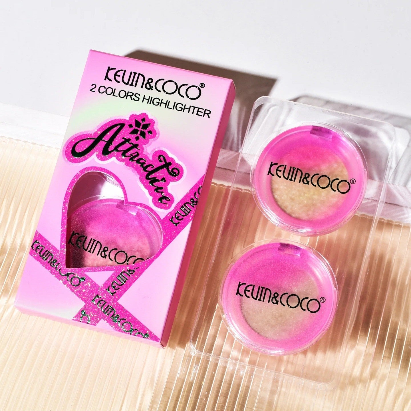 Set 2 iluminatoare roz – Santa’s Blush Magical Glow, strălucire festivă