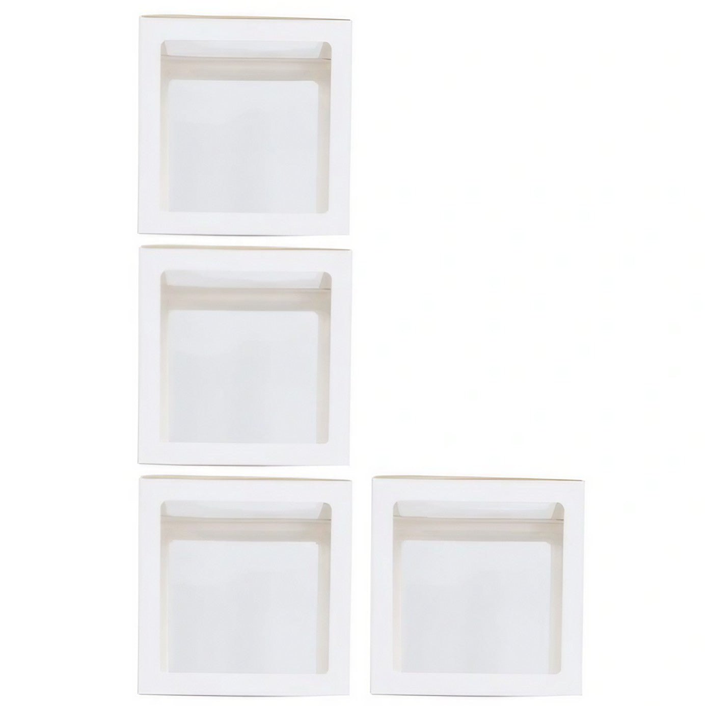Set 4 cutii transparente pentru baloane – decor aniversar 30x30 cm