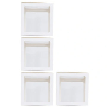 Set 4 cutii transparente pentru baloane – decor aniversar 30x30 cm