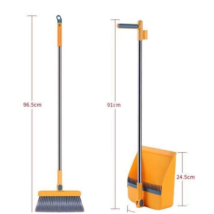 Set mătură și făraș cu coadă detașabilă și dinți de pieptene, ideal pentru curățenie eficientă