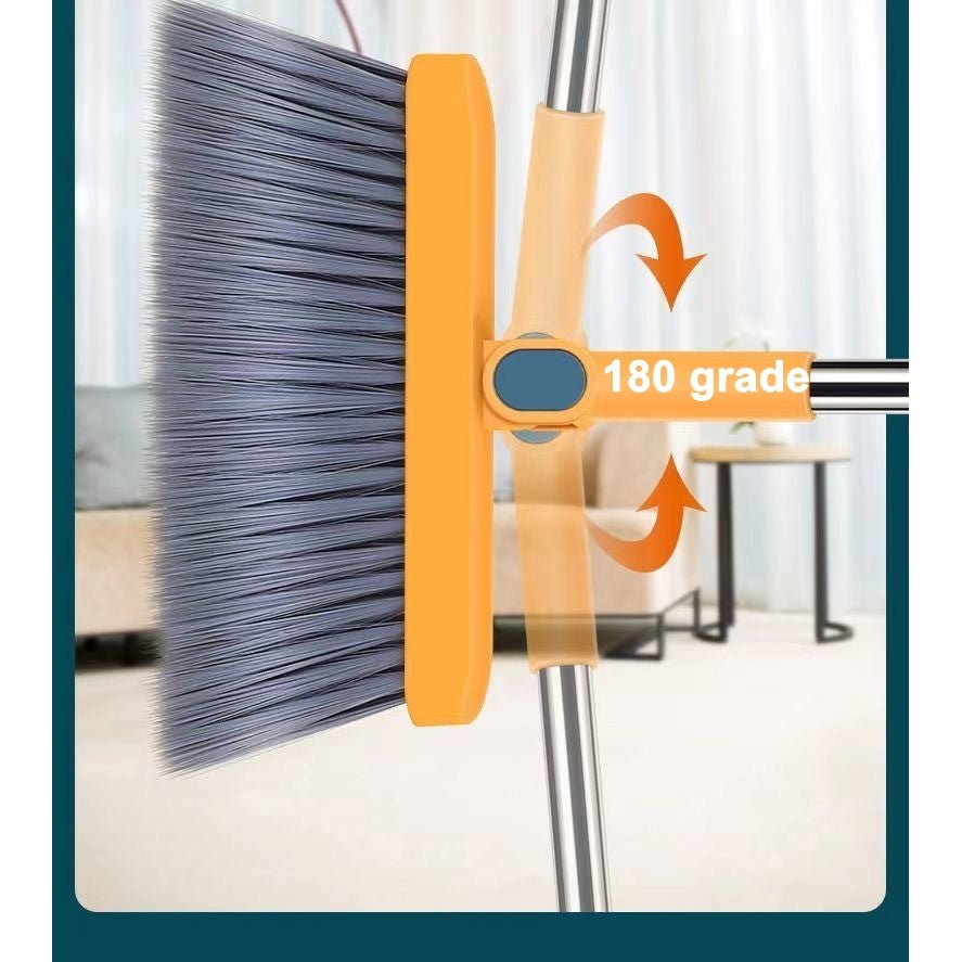 Set mătură și făraș cu coadă detașabilă și dinți de pieptene, ideal pentru curățenie eficientă