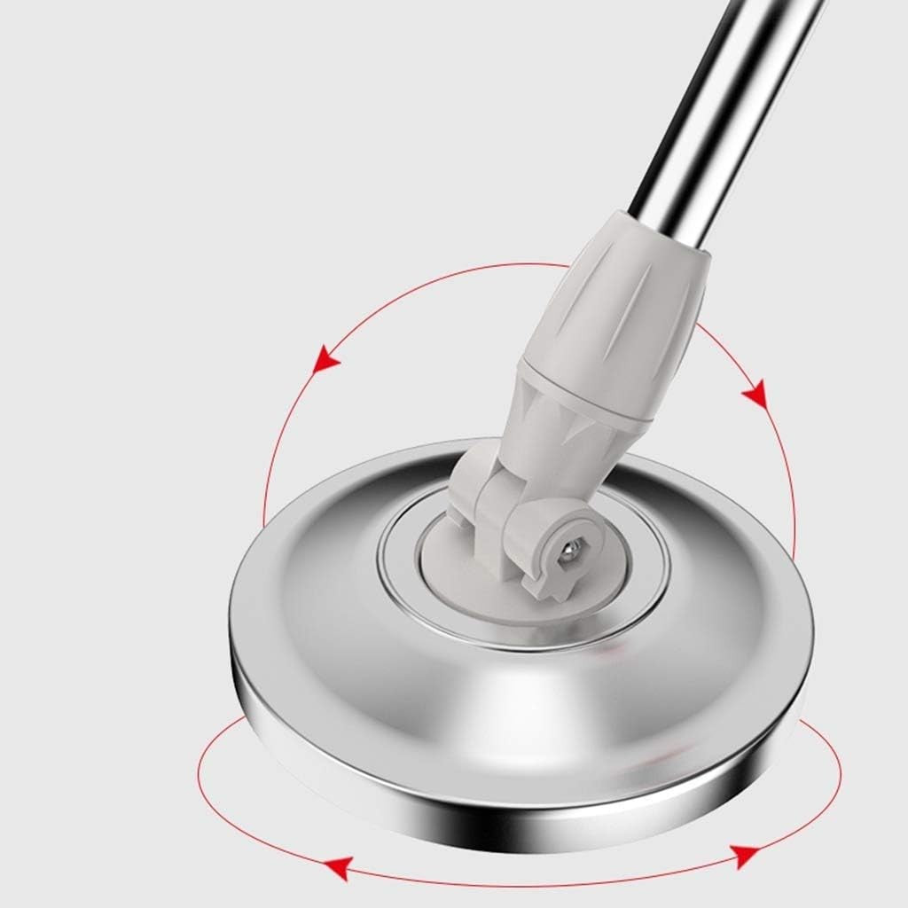 Set mop rotativ cu găleată 8 L, microfibră, dop de scurgere – negru-roșu