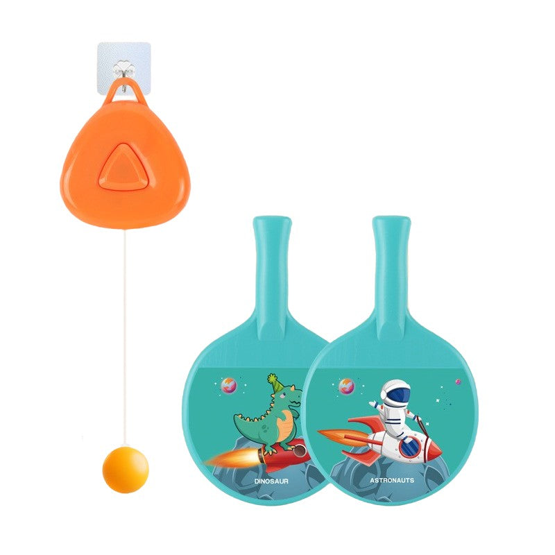 Set palete tenis de masă pentru copii cu 2 mingi – design animat, albastru