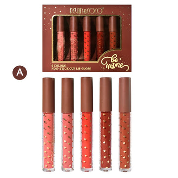 Set rujuri de buze 5 culori – luciu rezistent, satin lucios, Be Mine
