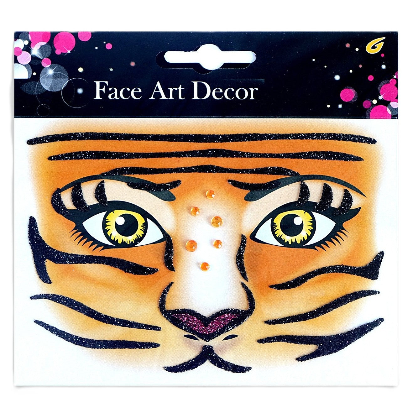 Sticker temporar față pentru machiaj artistic, model căprioară maro – Halloween și teatru - MODEL 7