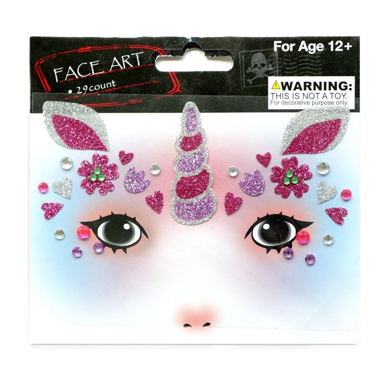 Sticker temporar față pentru machiaj artistic, model căprioară maro – Halloween și teatru - MODEL 7