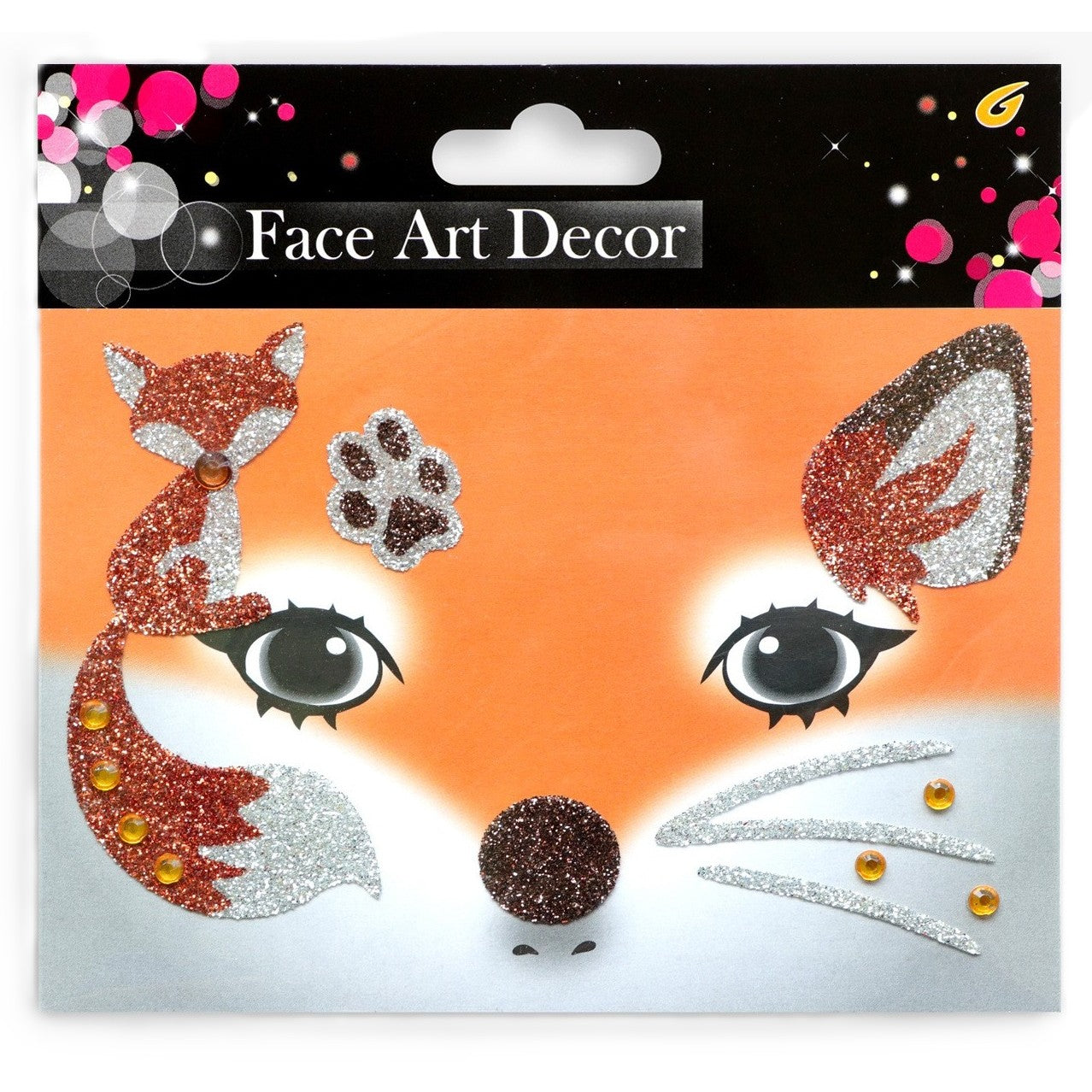 Sticker temporar față pentru machiaj artistic, model căprioară maro – Halloween și teatru - MODEL 7