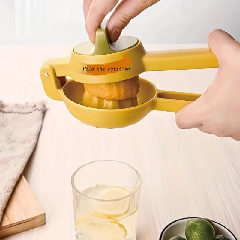 Storcător manual citrice dublă acțiune – portocale și lămâi, ABS galben