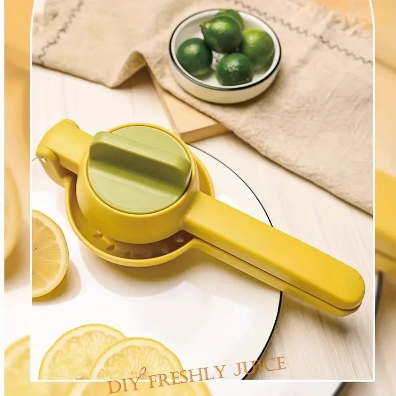 Storcător manual citrice dublă acțiune – portocale și lămâi, ABS galben