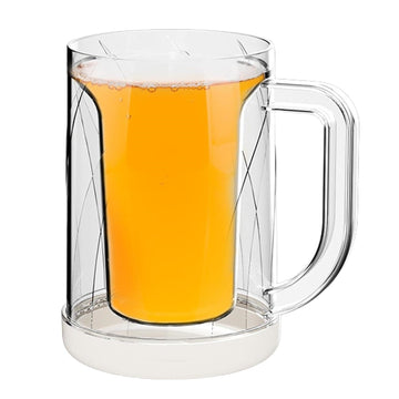 Cană frigorifică cu gheață 800 ml – păstrează băuturile reci mai mult timp, plastic transparent