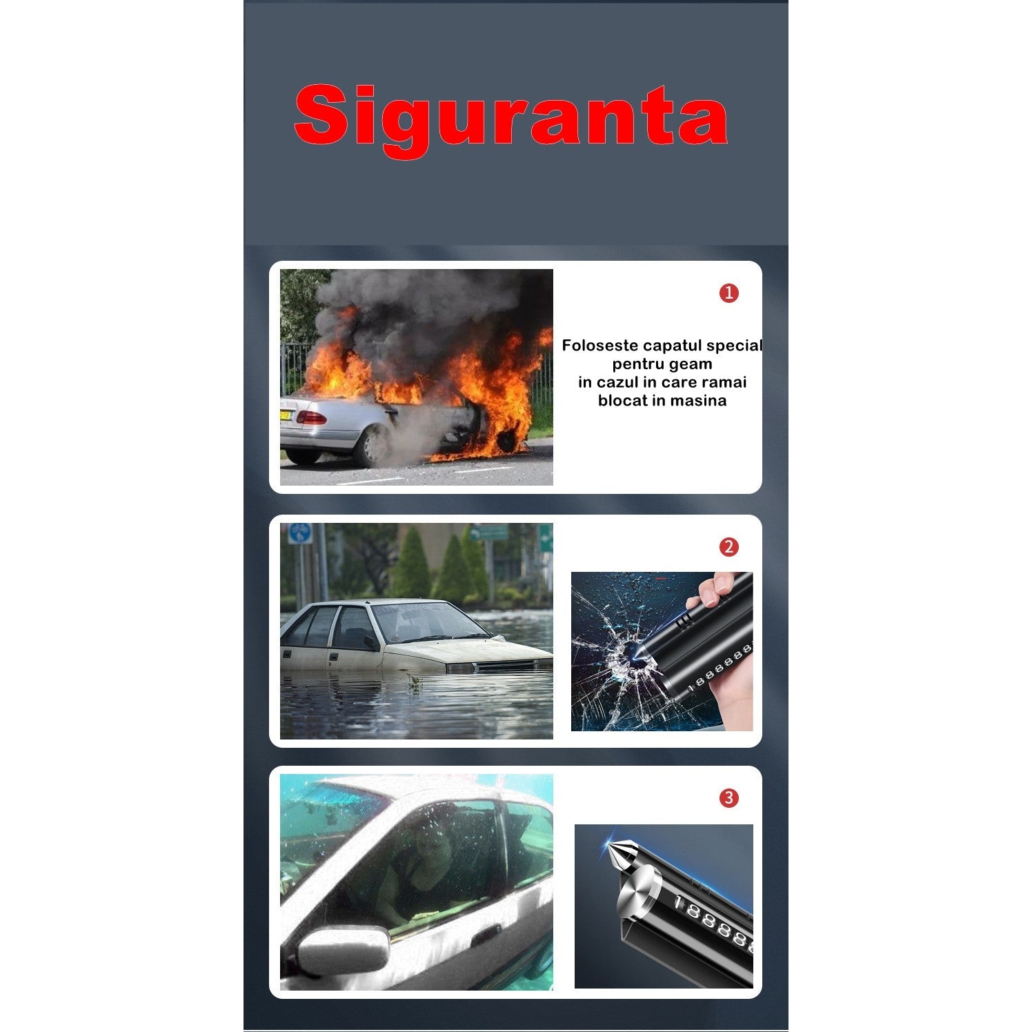 Suport auto număr de telefon + odorizant, fixare parcare, negru