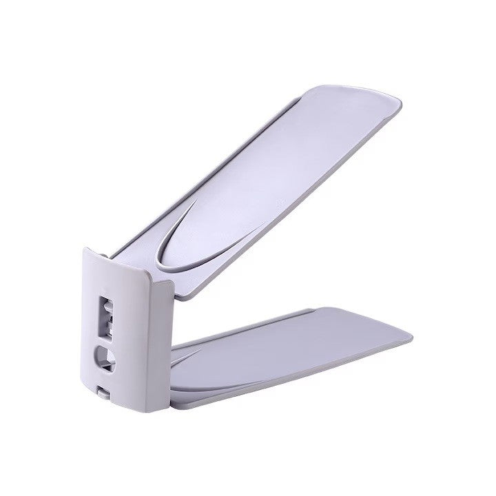 Suport reglabil pentru pantofi, 2 niveluri, plastic alb, organizator încălțăminte