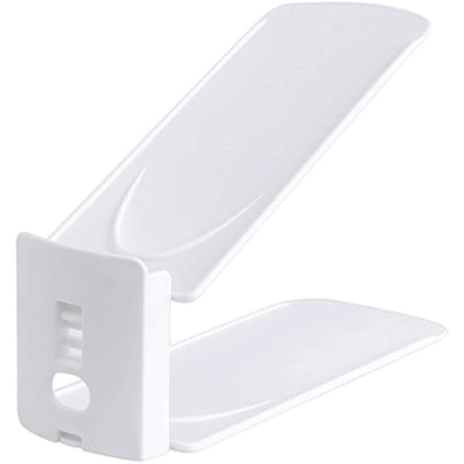 Suport reglabil pentru pantofi, 2 niveluri, plastic alb, organizator încălțăminte