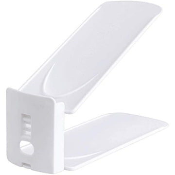 Suport reglabil pentru pantofi, 2 niveluri, plastic alb, organizator încălțăminte