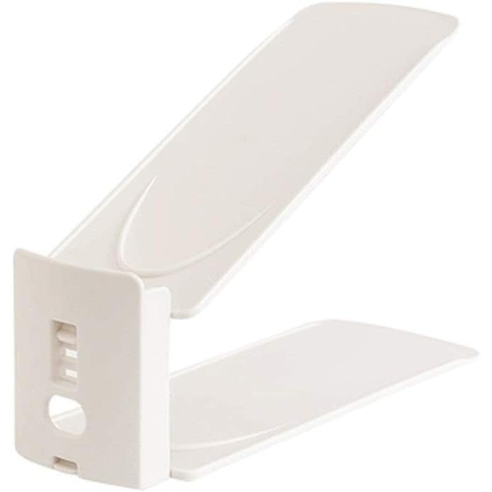 Suport reglabil pentru pantofi, 2 niveluri, plastic alb, organizator încălțăminte