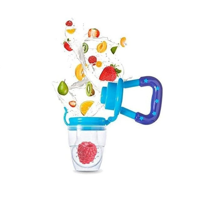 Suzeta pentru Diversificare și Dentitie cu Plasă – Albastru, Fără BPA, Ideală pentru Fructe și Piureuri