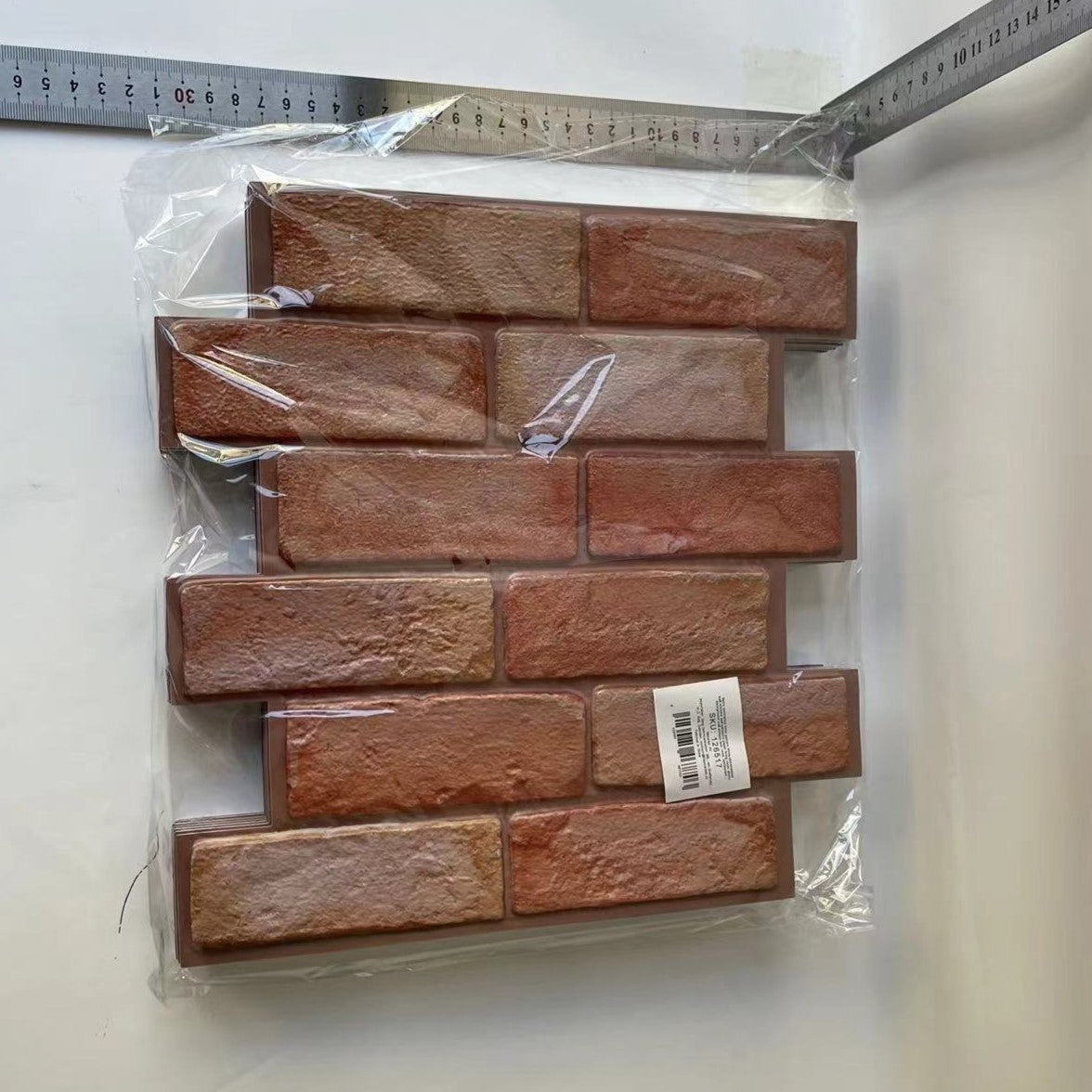 Tapet autocolant 3D imitație cărămidă maro – set 10 plăci, 30x30 cm, rezistent la apă