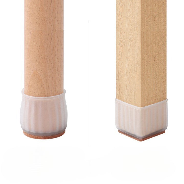 Set 16 protecții universale silicon transparente pentru picioare scaun și podea