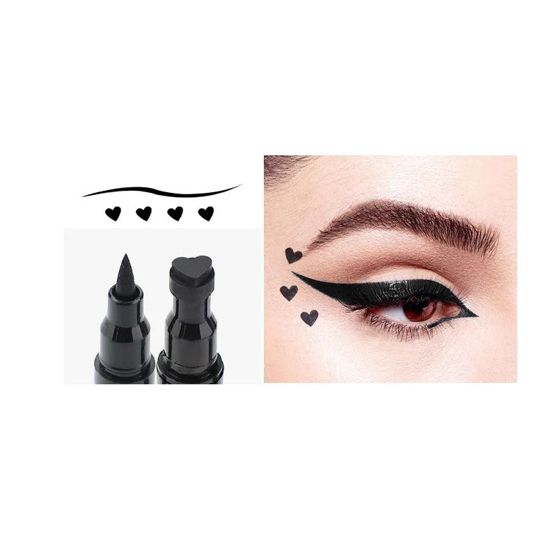 Tus lichid rezistent la apă cu 2 capete – eyeliner și ștampilă inimă pentru ochi și corp