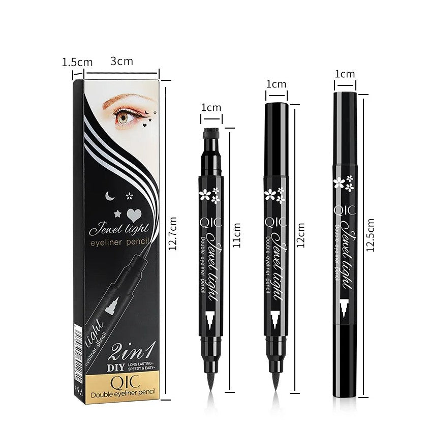 Tus lichid rezistent la apă cu 2 capete – eyeliner și ștampilă inimă pentru ochi și corp