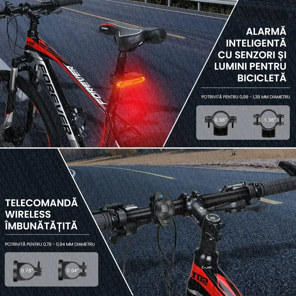 Stop Bicicleta Inteligent cu Senzor de Franare si Sistem de Semnalizare