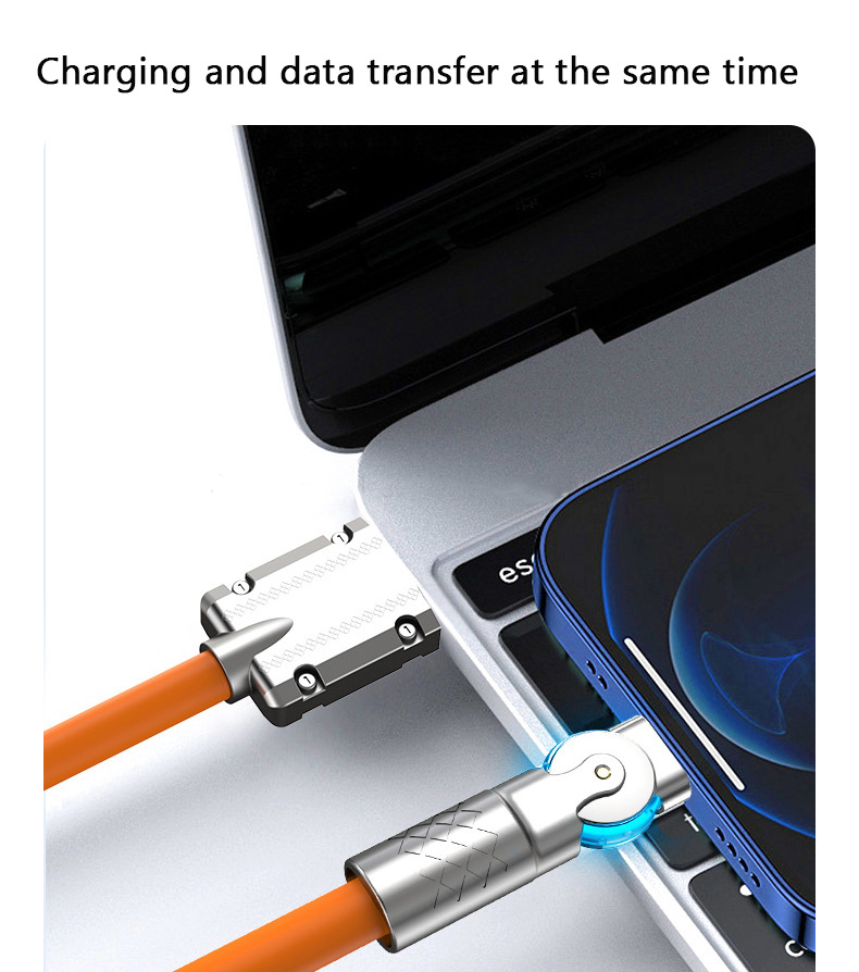 Изключително устойчив кабел, въртящ се на 180° PD 20W 