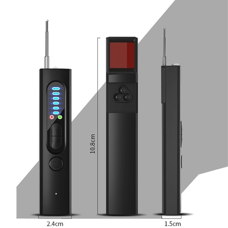 Detector Profesional Anti Dispozitive de Spionaj, GPS, Camere, Microfoane Ascunse, Reportofoane