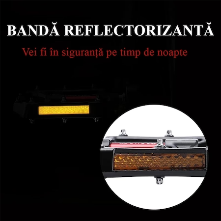 2 db alumínium kerékpárpedál készlet MTB-hez, BMX-hez, Racer-hez, csúszásgátló, vízálló, porálló, piros részlet