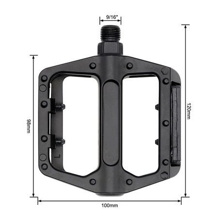 2 db alumínium kerékpárpedál készlet, csúszásgátló, víz- és porálló, MTB, BMX, versenyző, fekete 