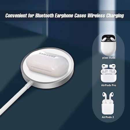 Incarcator Wireless MagSafe Fast-Charging 15W Universal, USB TIP C, compatibil cu iPhone 14/13/12/AirPods Pro/11/XR/XS/8, Samsung, Huawei, LG, Alb