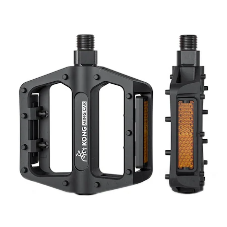 2 db alumínium kerékpárpedál készlet, csúszásgátló, víz- és porálló, MTB, BMX, versenyző, fekete 