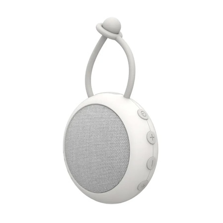 Dispozitiv Generare Sunete albe, Suzeta pentru Fructe si Legume Inclusa, 10 Sunete Relaxante Perfecte pentru Adormit Copii, Temporizator, Portabil, Prindere usoara, Reincarcabil, White Noise, Alb
